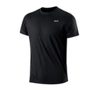 Camiseta masculina com gola redonda, manga curta, corrida, umidade wicking, treinamento, exercício, camisa esportiva de ginástica, tops leves