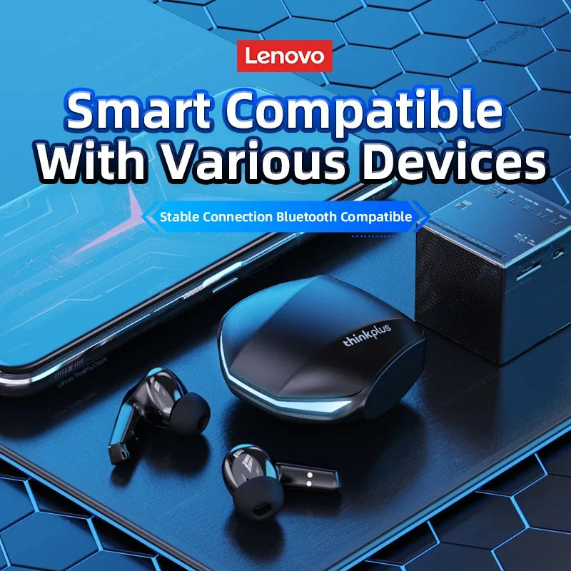 Lenovo GM2 Pro Gaming Fones de ouvido bluetooth 5.3 esporte modo duplo hd chamada redução ruído com microfone música