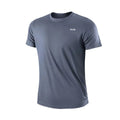 Camiseta masculina com gola redonda, manga curta, corrida, umidade wicking, treinamento, exercício, camisa esportiva de ginástica, tops leves